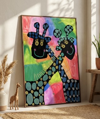 小歐哥的調色盤｜動物狂想曲-長頸鹿