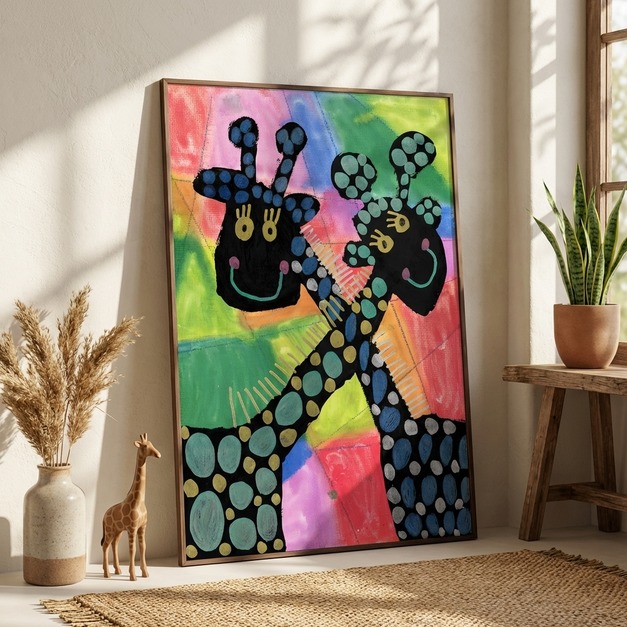 小歐哥的調色盤｜動物狂想曲-長頸鹿