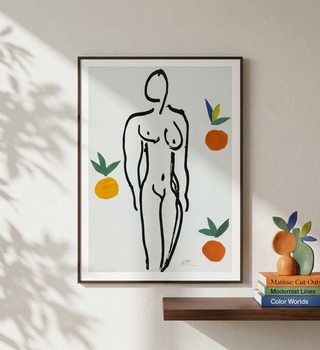 馬諦斯 Henri Matisse｜Model og appelsiner (1953)