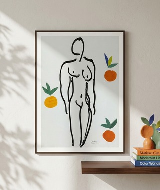 馬諦斯 Henri Matisse｜Model og appelsiner (1953)