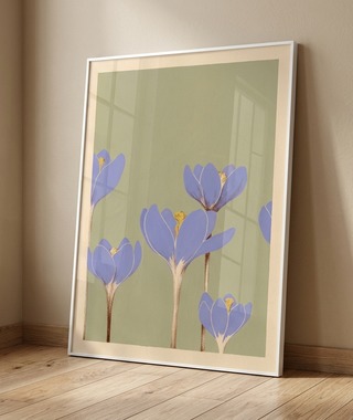 張梓鈞｜番紅花 | 極簡花卉掛畫