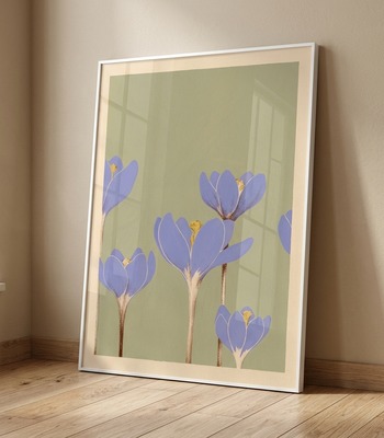 張梓鈞｜番紅花 | 極簡花卉掛畫