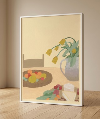 張梓鈞｜週末的餐桌 | 花卉靜物餐桌掛畫