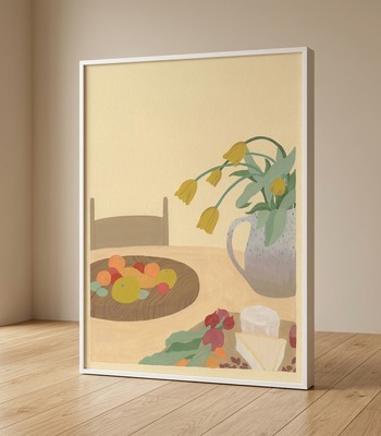 張梓鈞｜週末的餐桌 | 花卉靜物餐桌掛畫