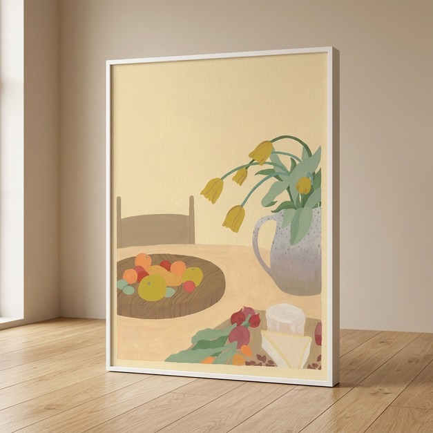 張梓鈞｜週末的餐桌 | 花卉靜物餐桌掛畫