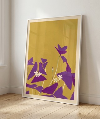 張梓鈞｜紫葉酢漿草 | 極簡花卉掛畫