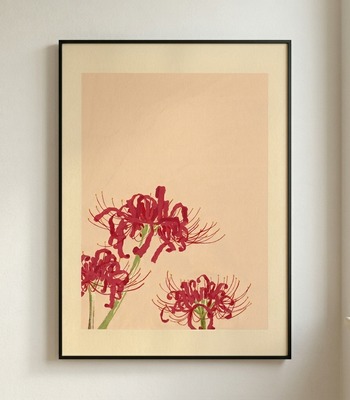張梓鈞｜彼岸花 | 極簡花卉掛畫