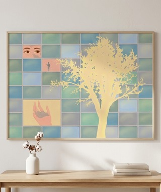 張梓鈞｜記憶中的樹 | 溫馨日常掛畫