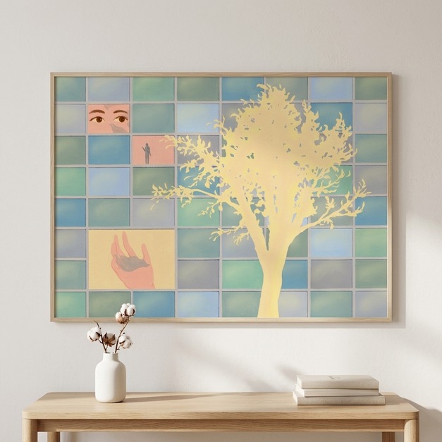 張梓鈞｜記憶中的樹 | 溫馨日常掛畫