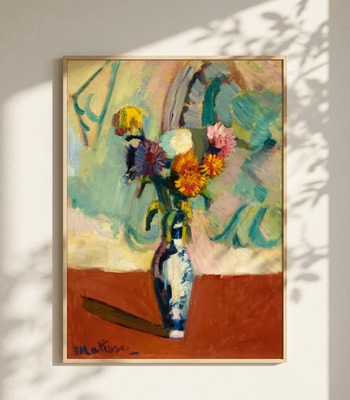 馬諦斯 Henri Matisse｜Bouquet, vase chinois