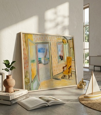 馬諦斯 Henri Matisse｜Interior, Open Door