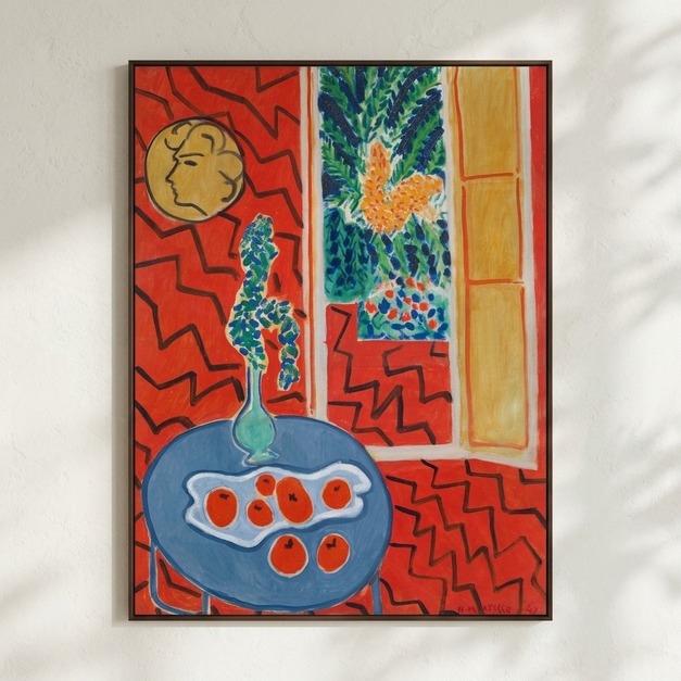 馬諦斯 Henri Matisse｜Red Interior, Still Life on a Blue Table