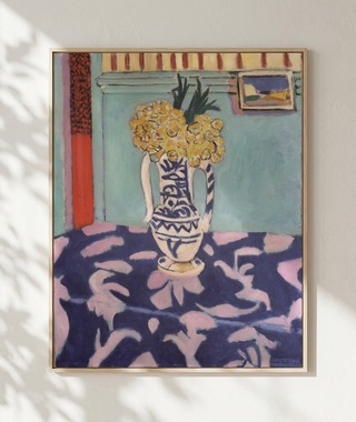 馬諦斯 Henri Matisse｜Cowslips, Blue and Pink Carpet