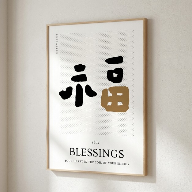 文字海報｜12-福 ｜勒托寫字