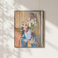 馬諦斯 Henri Matisse｜Flowers or Flowers in front of a portrait_1