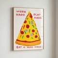 David Shrigley｜Work Hard Play Hard(披薩)