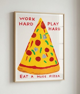 David Shrigley｜Work Hard Play Hard(披薩)