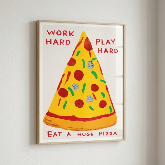 David Shrigley｜Work Hard Play Hard(披薩)