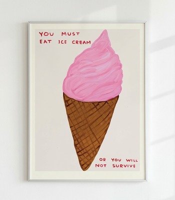 David Shrigley｜you must eat ice cream（冰淇淋）
