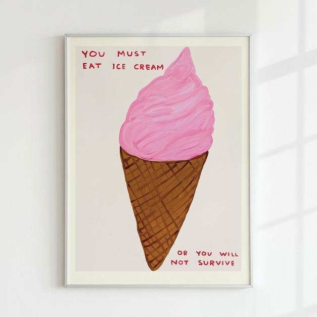 David Shrigley｜you must eat ice cream（冰淇淋）