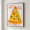 David Shrigley｜Work Hard Play Hard(披薩)_1