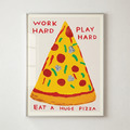 David Shrigley｜Work Hard Play Hard(披薩)_2
