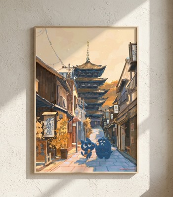 Nuomi 諾米 | 京都八坂塔-日本街景插畫 