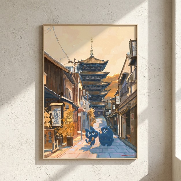 Nuomi 諾米 | 京都八坂塔-日本街景插畫 