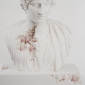 Daniel Arsham｜Rose Quartz Eroded Bust of Rome Divinis&eacute;e 玫瑰石英侵蝕的羅馬神化胸像_1