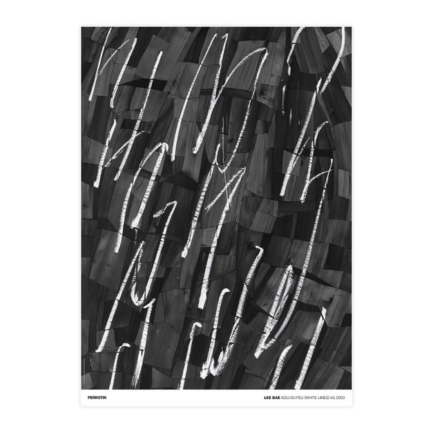 Lee Bae - Issu du Feu (White Lines) A3, 2023 (Standard)