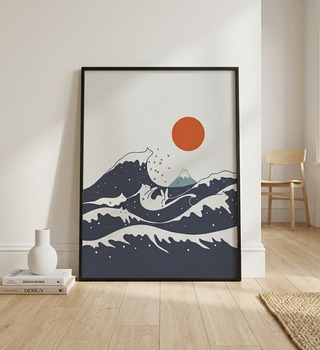 ilovedoodles｜貓咪地景55A-海面衝浪貓貓