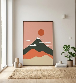 ilovedoodles｜貓咪地景72-富士山旁的貓咪雲