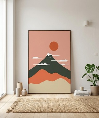 ilovedoodles｜貓咪地景72-富士山旁的貓咪雲