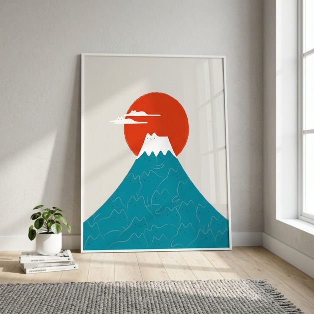 ilovedoodles｜貓咪地景 144- 貓咪組成的富士山