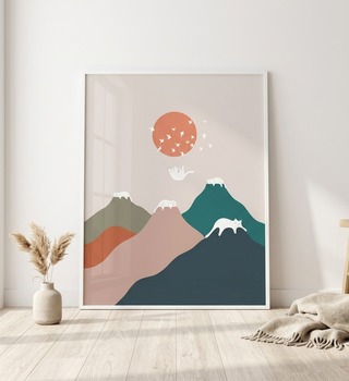 ilovedoodles｜貓咪地景 193- 貓咪群山