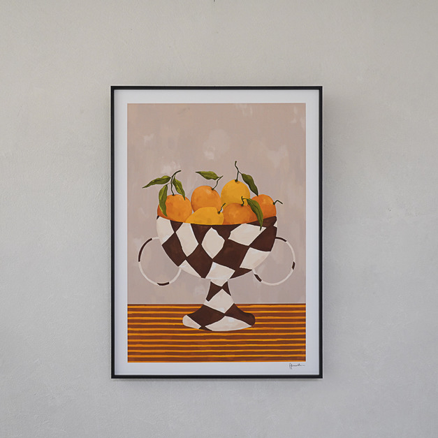Frankie Penwill | Lemons & Oranges in Checkered Vase