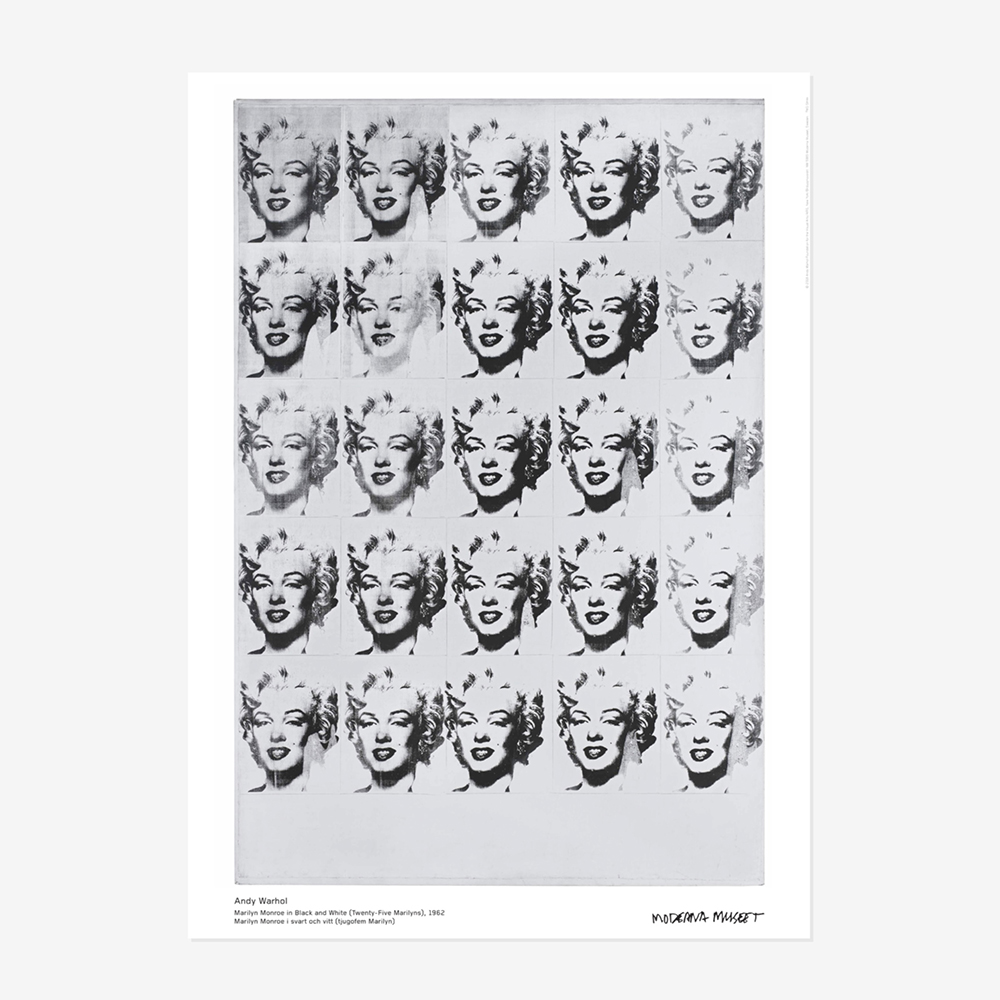 Andy Warhol｜Marilyn in Black and White 黑白的瑪麗蓮夢露