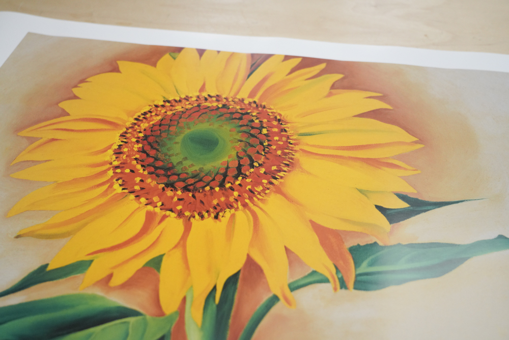 ジョージア・オキーフ 「ひまわりSUNFLOWER」 額付き 高級アート