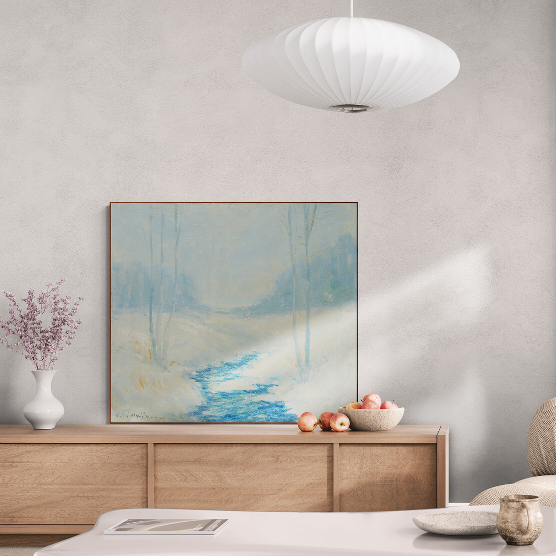 印象派｜John Henry Twachtman - snowy landscape