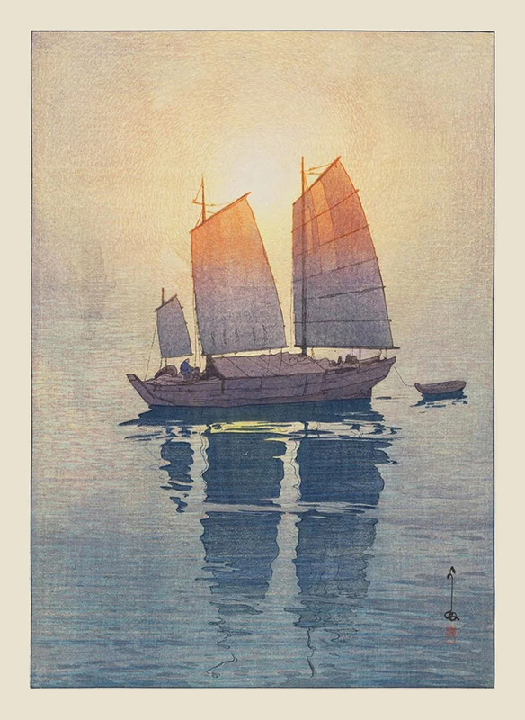 日本版畫｜吉田博– 濑户内海集帆船| LIGHTO / Online Art Shops