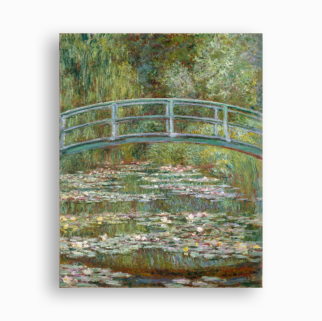 莫內 Monet｜水蓮池上的日本橋（Bridge over a Pond of Water Lilies）