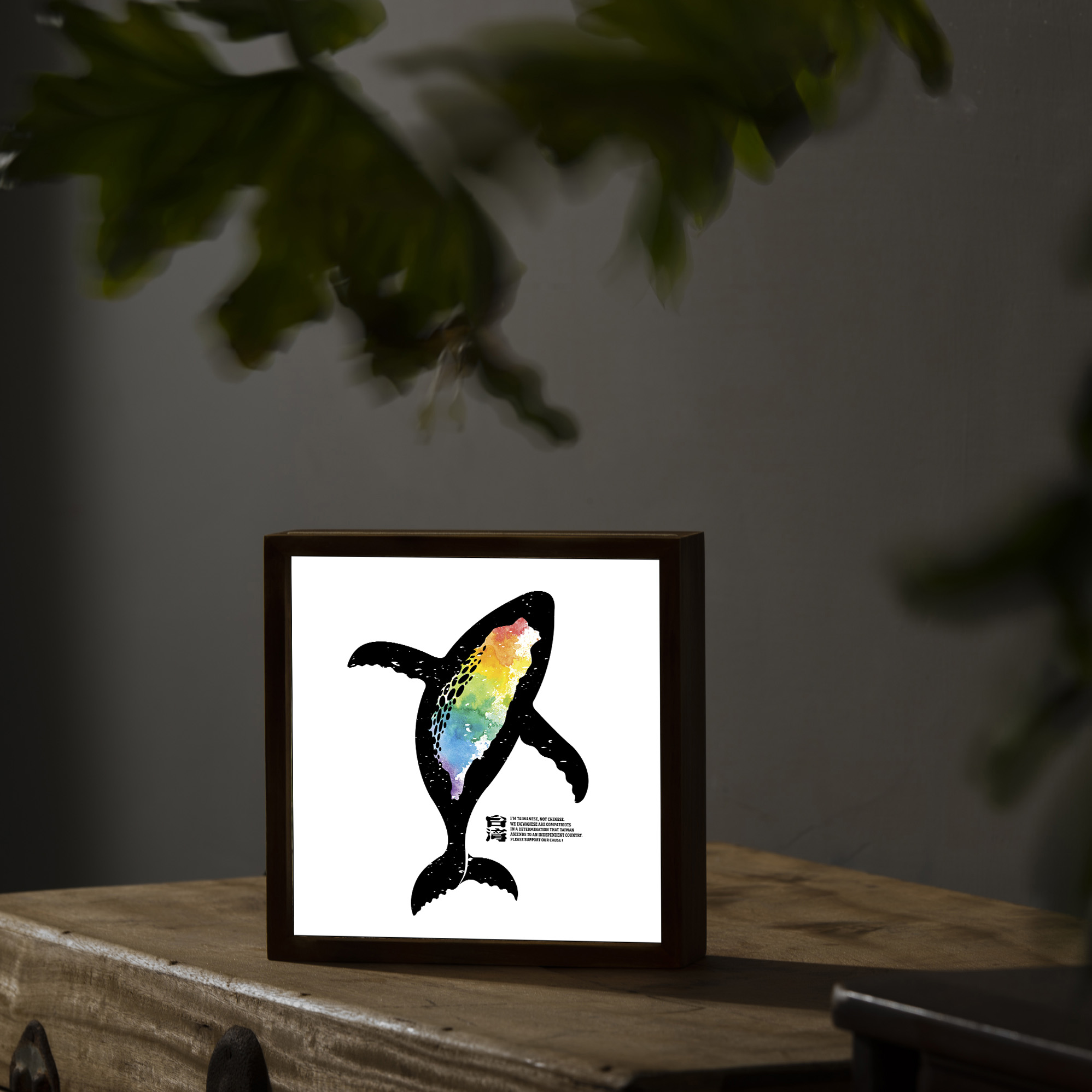 燈箱｜老丹｜彩虹色的台灣鯨