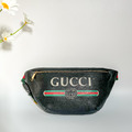 GUCCI 織帶牛皮 腰包