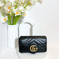 GUCCI GG Marmont 翻蓋包 16cm 黑