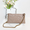 GUCCI GG Marmont mini 鍊包 藕粉_2