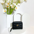 GUCCI Marmont 拉鍊 零錢卡包 黑