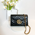 GUCCI GG Marmont WOC鏈包 20cm 黑