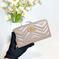 GUCCI Marmont 拉鍊長夾 藕粉_3