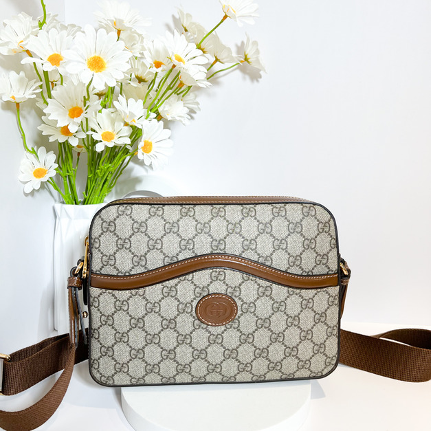 GUCCI GG Retro 郵差包 棕