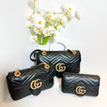 GUCCI GG Marmont 翻蓋鍊包 26cm 黑_5